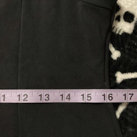 GUILTY Black high-low hem flared peplum shirt ~ Goth MEDIUM LARGE stretchy top - Picture 9 of 14